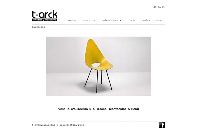diseño web t-arck camisetas y arquitectura: portada